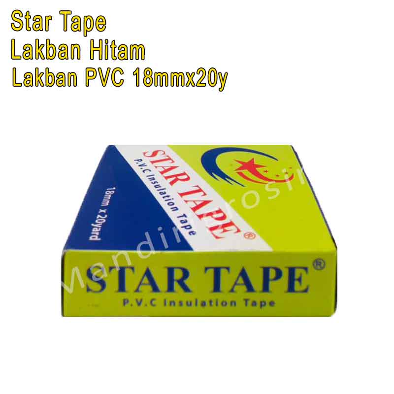 Lakban Hitam * Star Tape * Lakban PVC * 18mm x 20yard