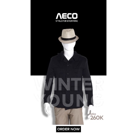AECO Coat Pria Winter Young Hoodie Jaket
