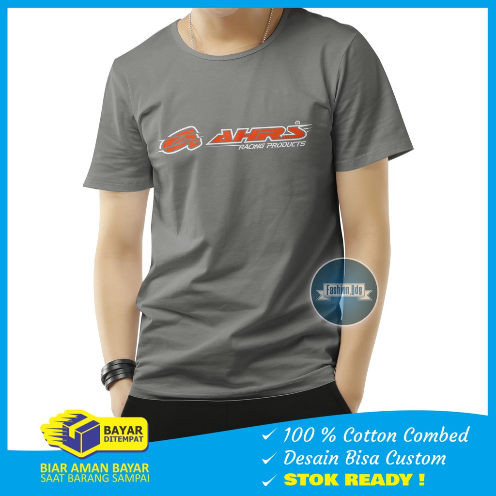 KAOS PENDEK PRIA AHRS RACING BAHAN COTTON COMBED 30S REAKTIF M L XL XXL KAOS PRIA PENDEK AHRS RACING TEAM NYAMAN KAOS LENGAN PENDEK PRIA AHRS