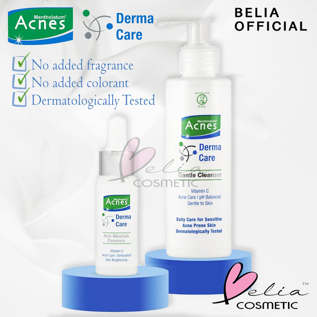 ❤ BELIA ❤  ACNES Derma Care Anti Blemish Essence 20mL | Gentle Cleanser 120 anti jerawat PROMO