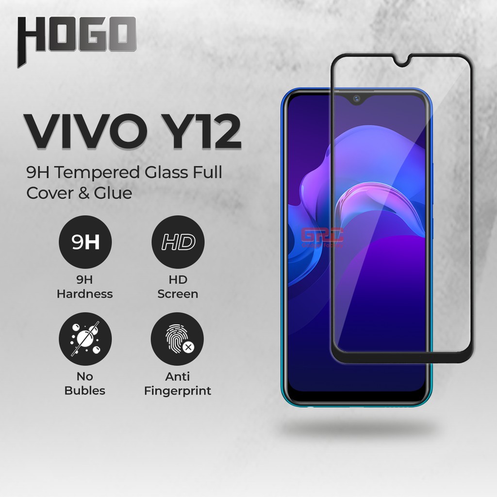 Tempered Glass VIVO Y12 HOGO Full Cover Anti Gores Kaca