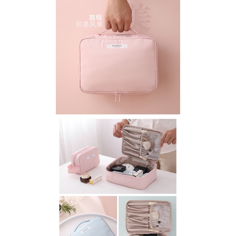 IMURA | Tas Kosmetik Macha Make Up Bag Travel Organizer Waterproof Anti Air