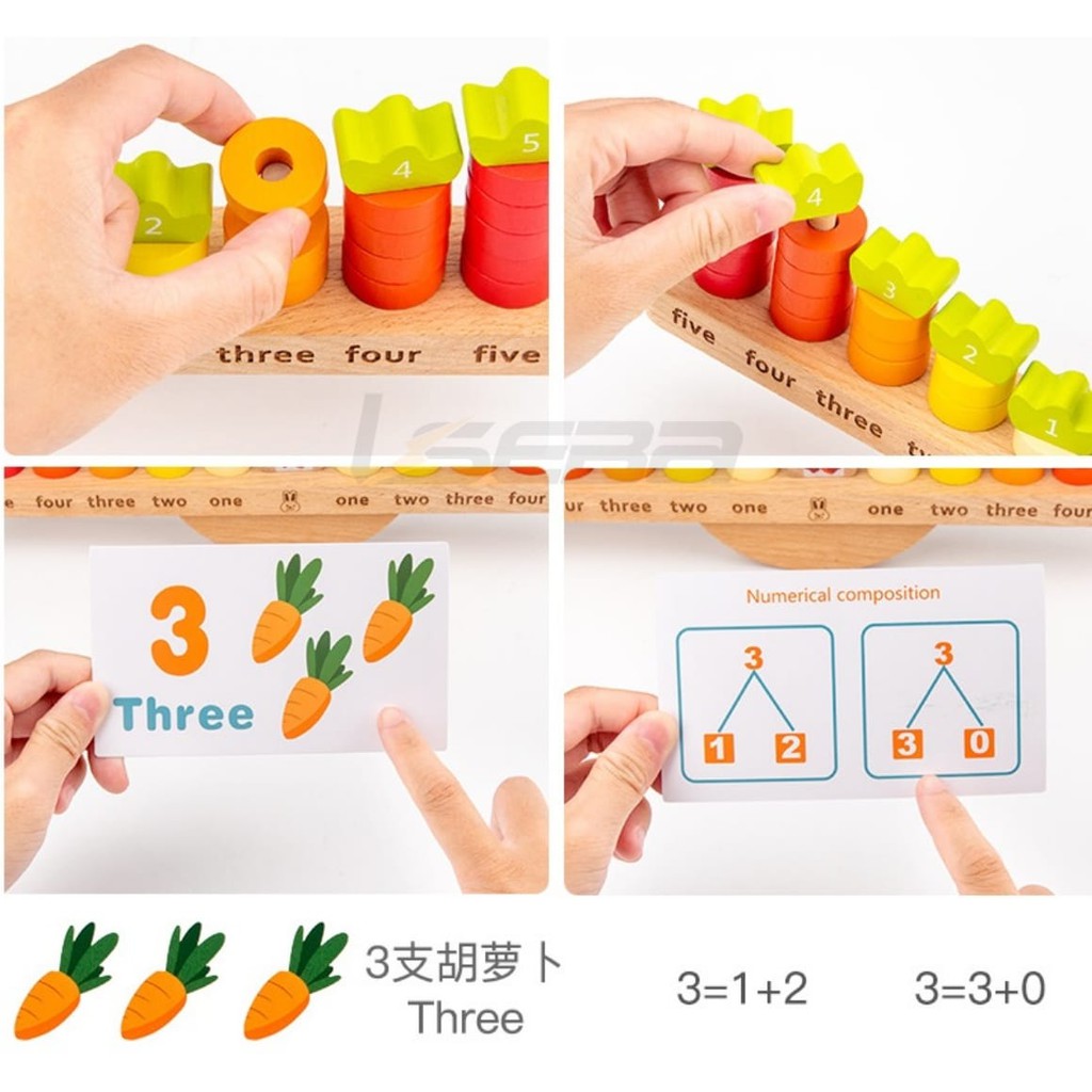 Mainan Edukasi Anak Timbangan| Balance Scale Wooden Toy