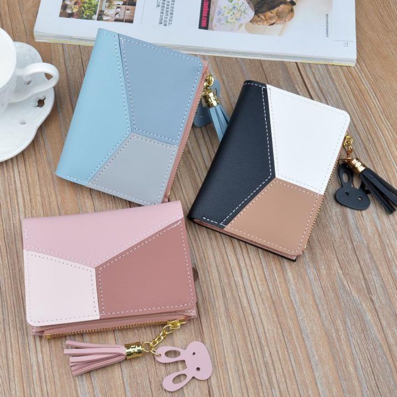 Dompet Lipat Mini Wanita ALEXA card holder slot uang dan coin lucu mewah DOMPET ALEKSA