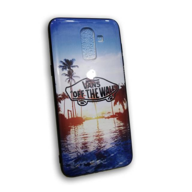 Case fuze glass motif samsung a10,a20,a30,a50,m10,m20,a6+ 2018, j2 prime, - casing