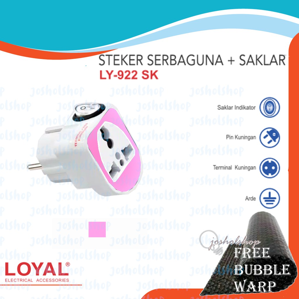 Loyal Over Steker Serbaguna +  Stop Kontak ON/OFF LY-922SK