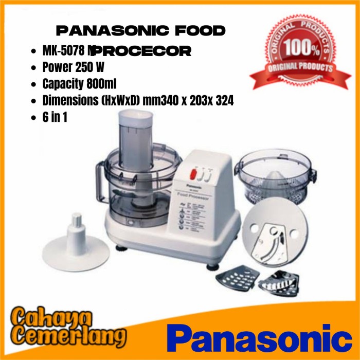 Jual Food Processor Panasonic Mk-5087 M - Unit Lengkap