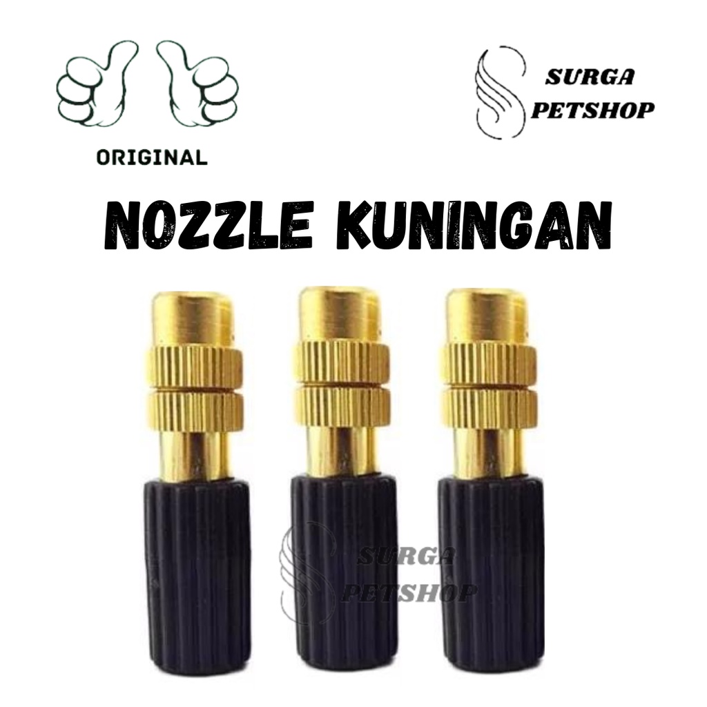 Nozzle Head Kuningan Misting Mist Sprayer Kabut Fogger Sprinkler Brass Kepala Semprotan Penyiram Tam