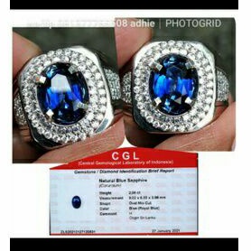 Cincin Batu Safir Ceylon kualitas B