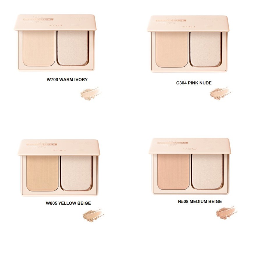 `ღ´ PHINKL `ღ´ Y.O.U silky pressed foundation padat menutup noda di wajah alas bedak