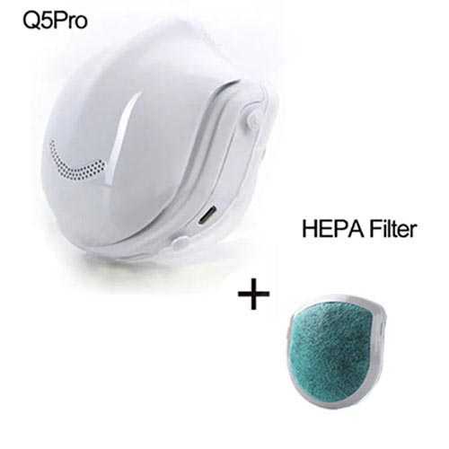 Masker Electric HEPA Filter USB Rechargeable Q5 Pro