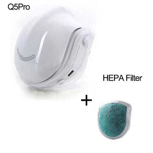 Masker Udara Electric HEPA Filter USB Rechargeable Q5S Q5pro Q7