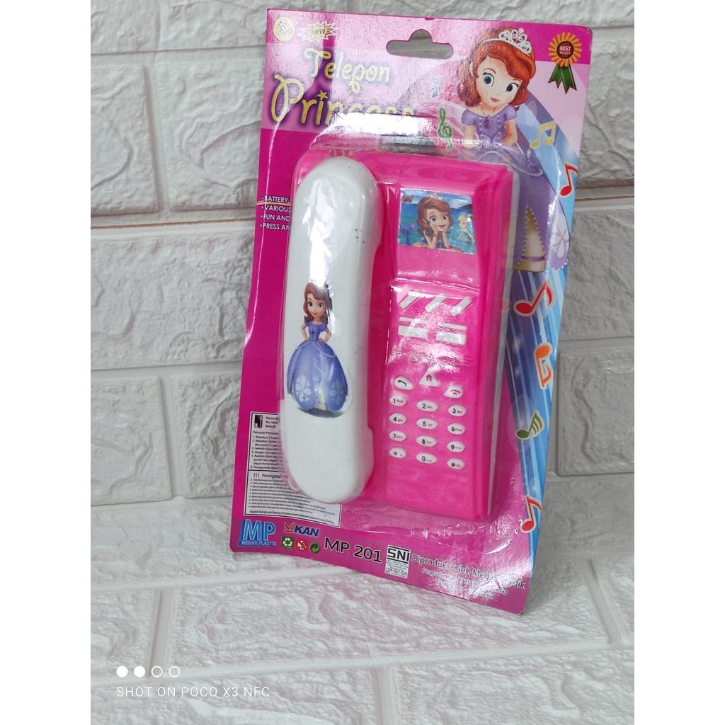 MAINAN ANAK TELEPON RUMAH PRINCESS KODE MP201/MAINAN ANAK  TELEPON SOFIA