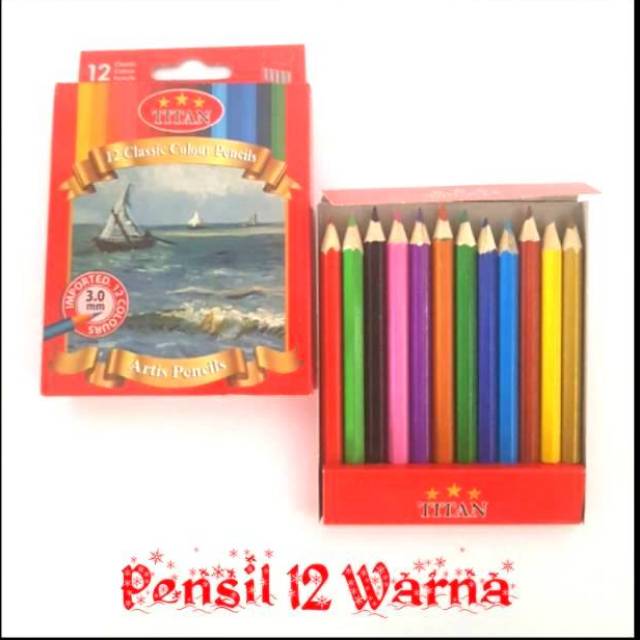 Pensil Warna BT21 - Pensil Warna BTS isi 12 - Colour Pensil