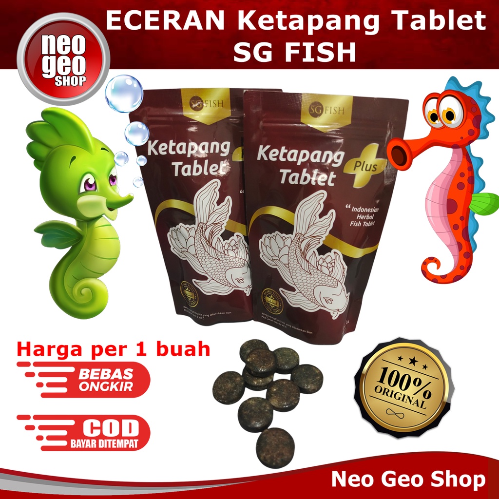 ECERAN KETAPANG TABLET PLUS 1PCS 1 BUAH EKSTRAK SG FISH