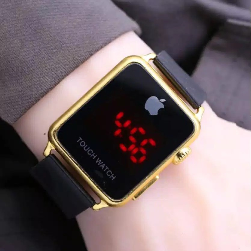 1JAM TANGAN WATCH  RUBBER HITAM TOUCH SCREEN CASE WARNA Jam tangan elektronik-1