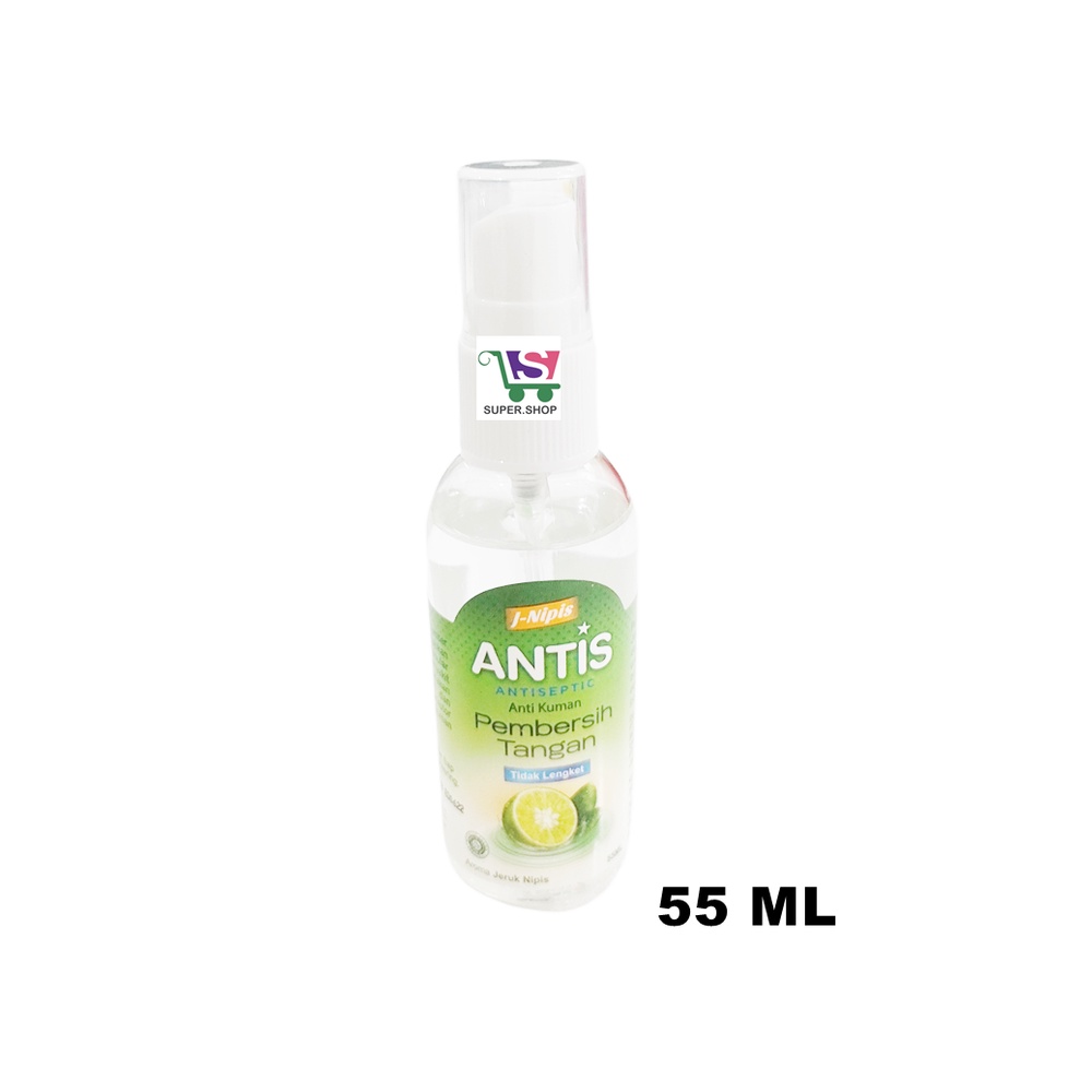 Antis Anti Kuman Pembersih Tangan Hand Sanitizer Antiseptic 55 ML