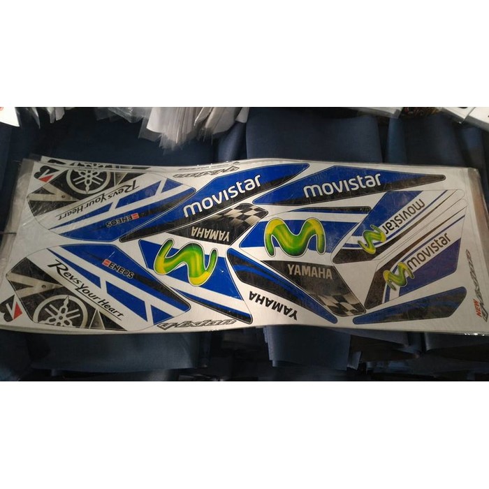 STIKER VARIASI NEW VIXION MOVISTAR REVS YOUR HEART