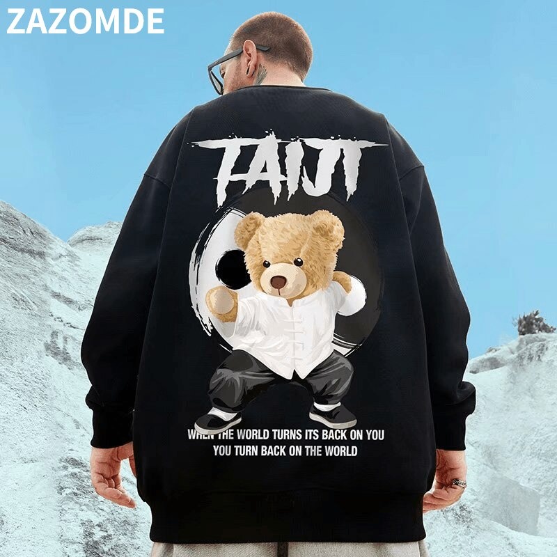 CN sweater crewneck Pria wanita Jaket Switer Motif Simple Kekinian Jaket Hoodie Sweater Estetik/Swit