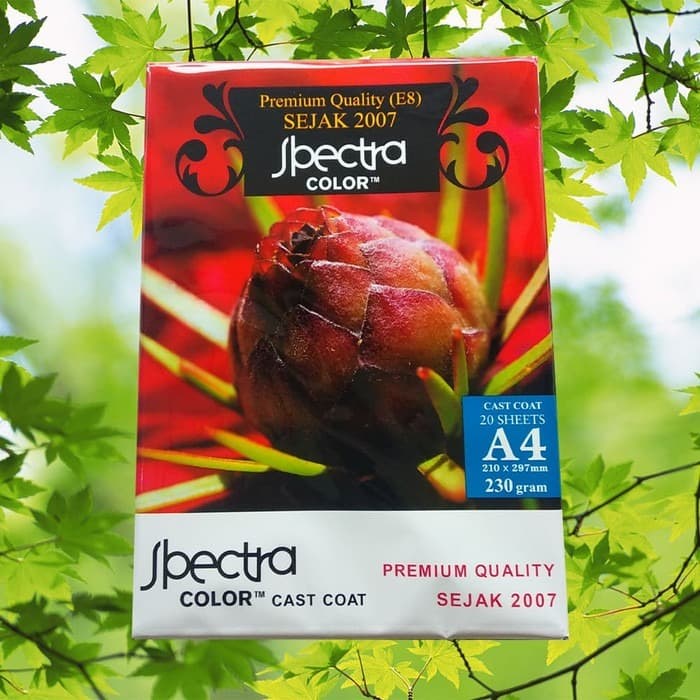 

Senikertas- Photo Paper Glossy Premium 230 Grm Spectra / Kertas Photo Spectra A4 -Kertas-Seni.