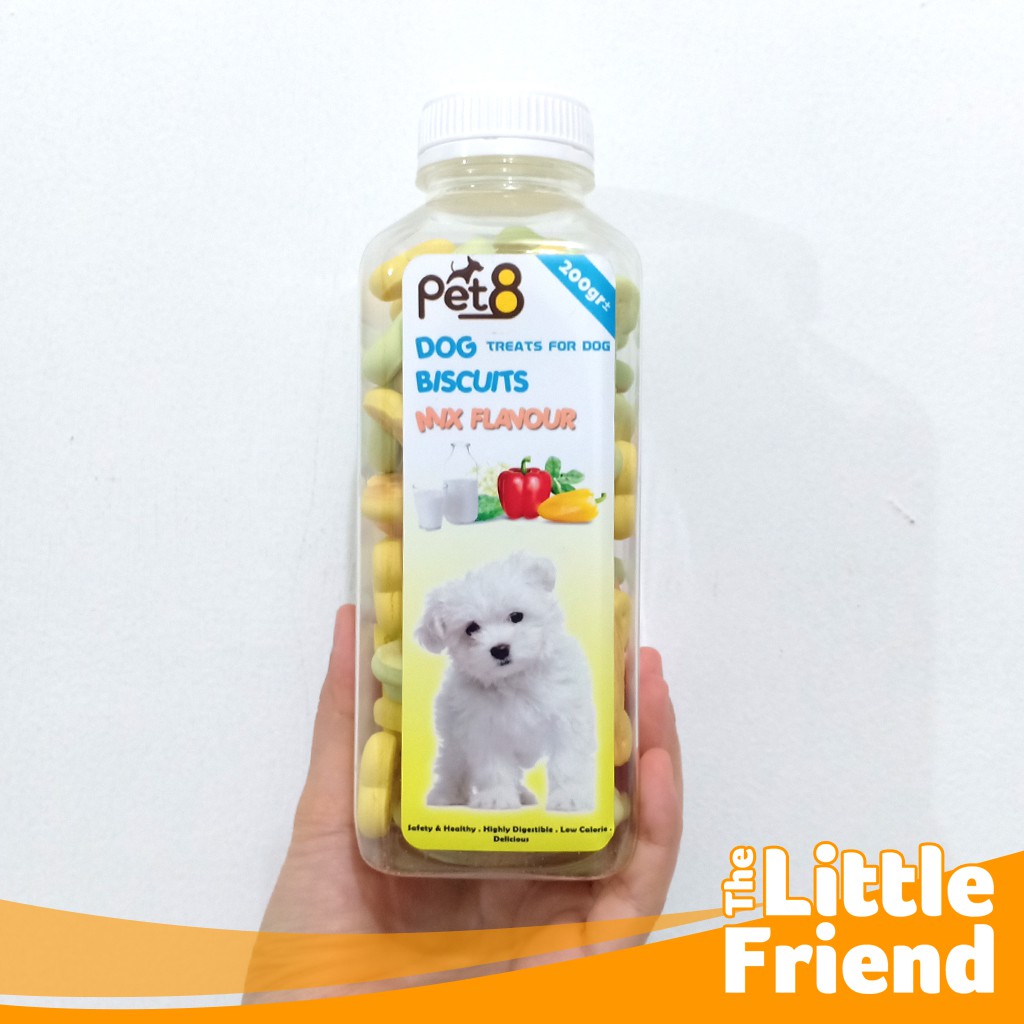 Dog Snack Biskuit Anjing 3 Varian Rasa Milk, Chicken, dan Mix Toples 200 gram