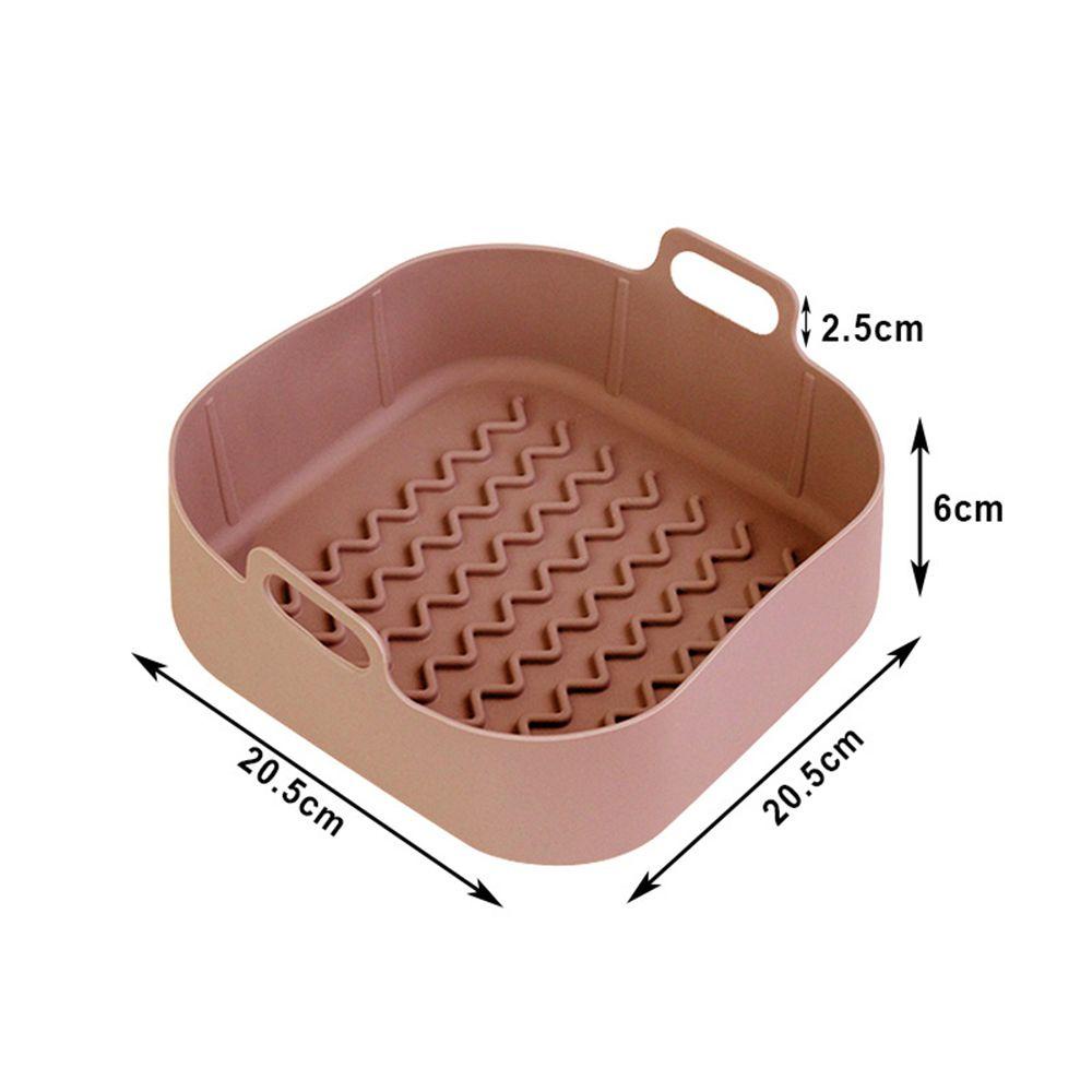 Solighter Square Silicone Pot Pengganti Masak Pizza Plate AirFryer Aksesoris Baking Basket