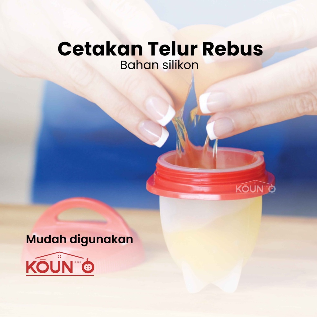 Alat Rebus Telur Cetakan Telur Rebus Perebus Telur Tempat Rebus Telor Silikon Silicone Egg Boil 1 pc