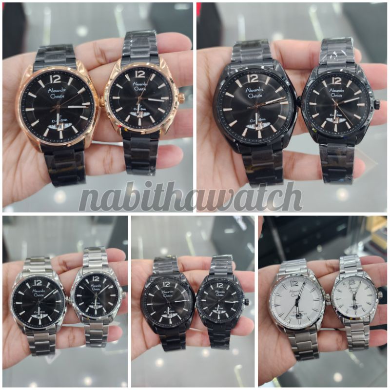 Jam Tangan Couple Alexandre Christie Classic Steel AC8679 New 8679 Original Garansi Resmi