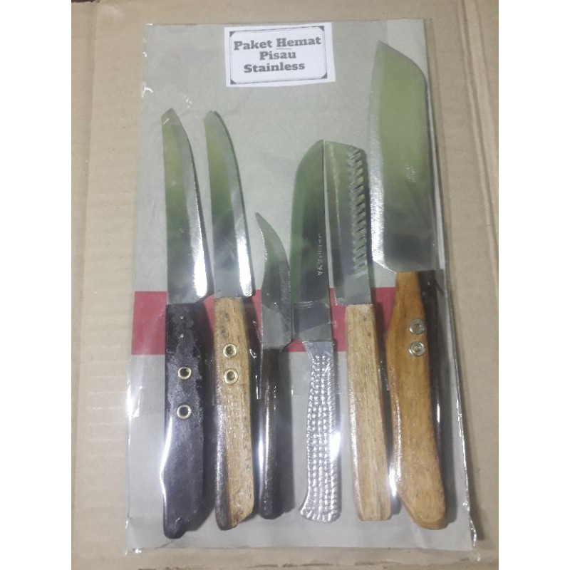 Pisau dapur set isi 6 Pisau serba guna