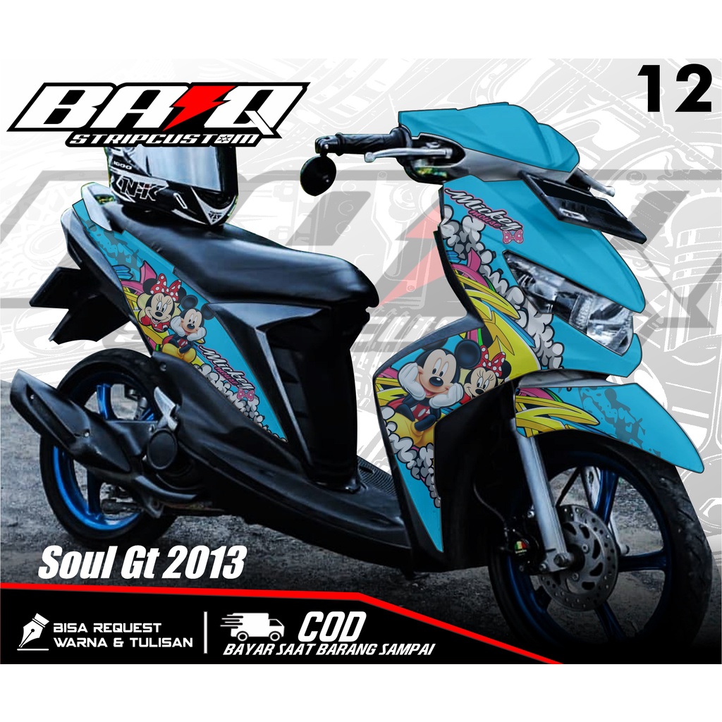 Decal MIO SOUL GT 2013 - Decal Variasi list Yamaha MIO SOUL MICKEY MOUSE Full Body
