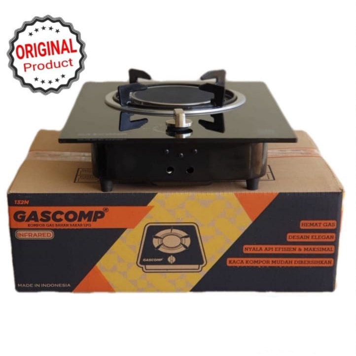 Kompor Kaca Tanam 1 Tungku Bara Gascomp / Kompor Gas Kaca Tanam 1 Tungku Infrared.