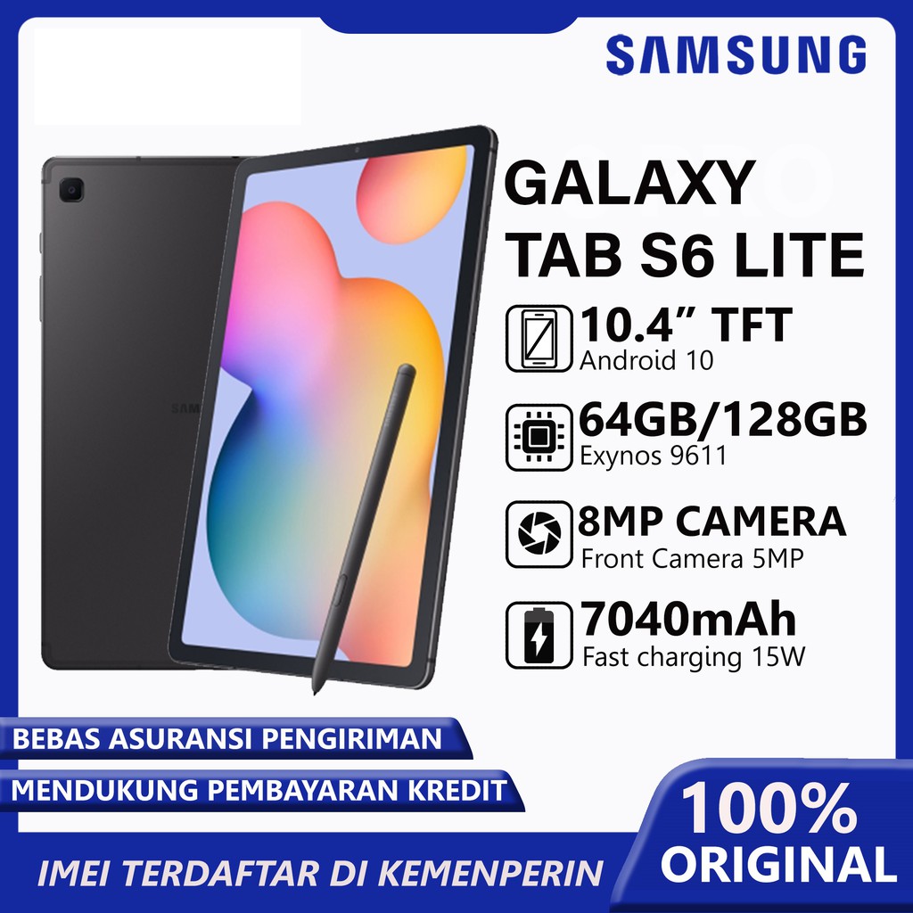 SAMSUNG TAB S6 LITE SM-P615 RAM 4/128GB GARANSI RESMI