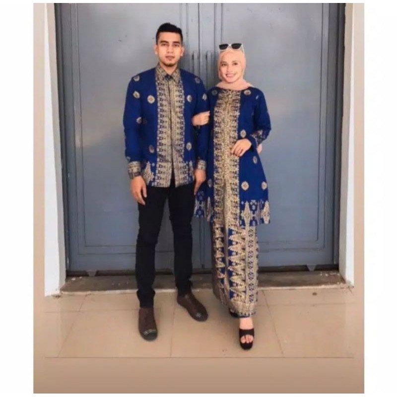 Songket Palembang, baju songket couple Palembang, songket kondangan