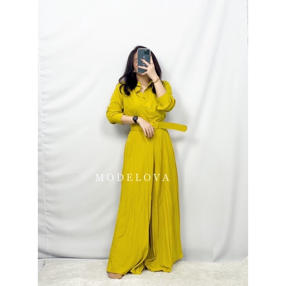 MDLV ~ 9098 EMMELINE JUMPSUIT KOREA TERBARU GAMIS JUMPSUIT FASHION MUSLIM WANITA FASHION IMPORT