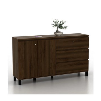 Lemari Buffet Nilsen SB series Brown walnut bufet bupet kayu minimalis serbaguna modern