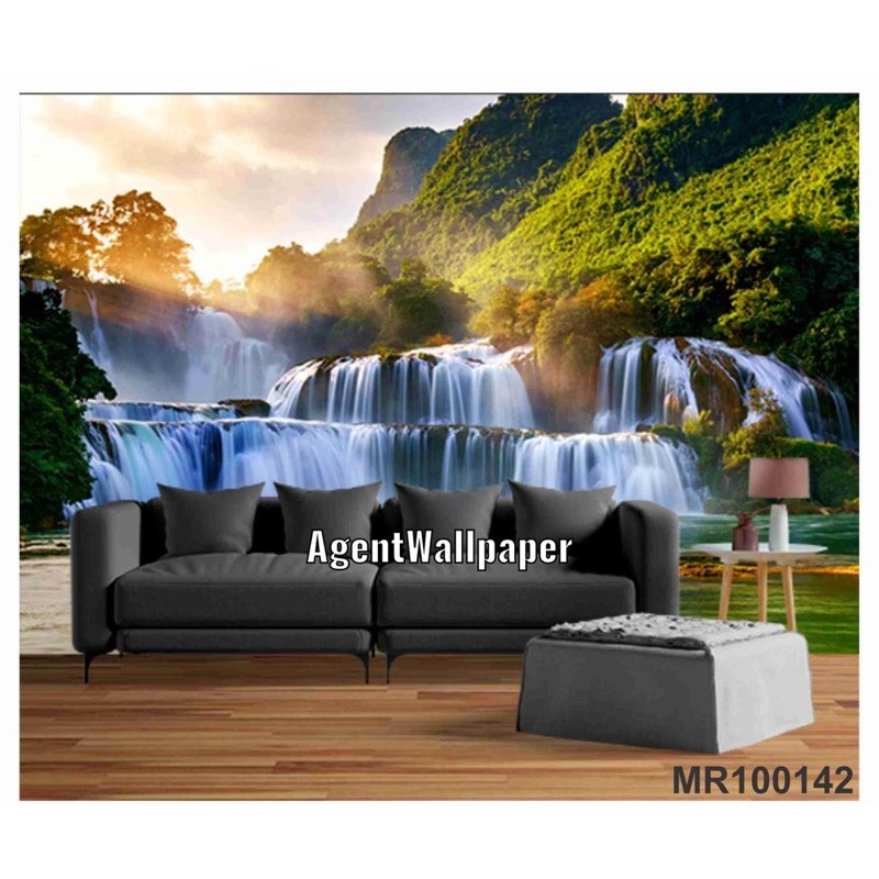 PHOTOWALL MURAL WALLPAPER MURAL 3D PEMANDANGAN ALAM AIR TERJUN