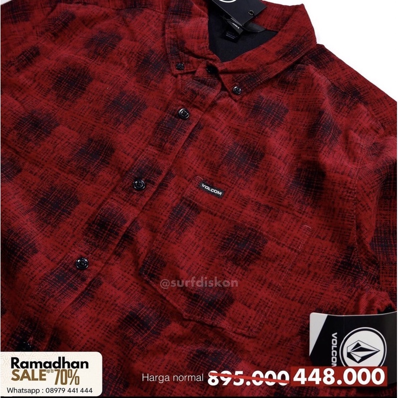 Kemeja Volcom MLH Maxwell TRR Original Planet Surf