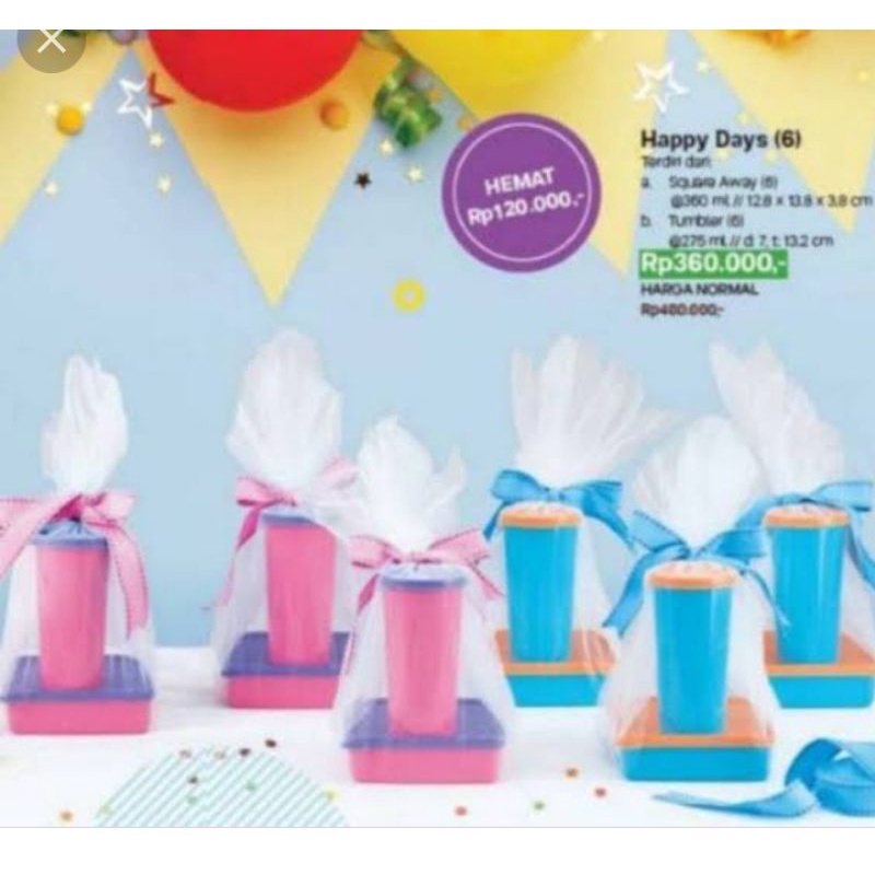 Happy day set Tupperware Original Promo