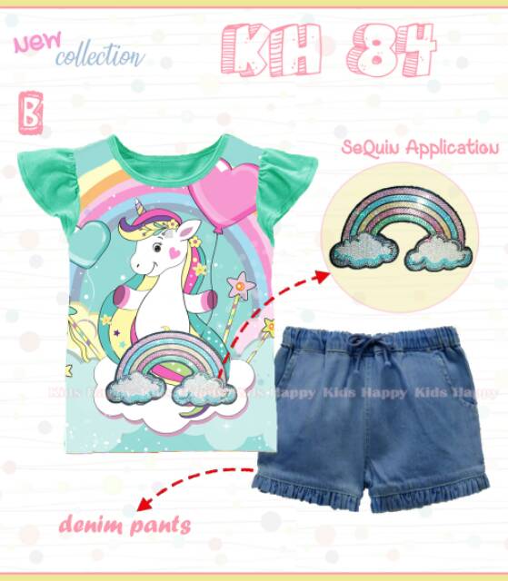 Kh84 Baju LOL Denim Teen