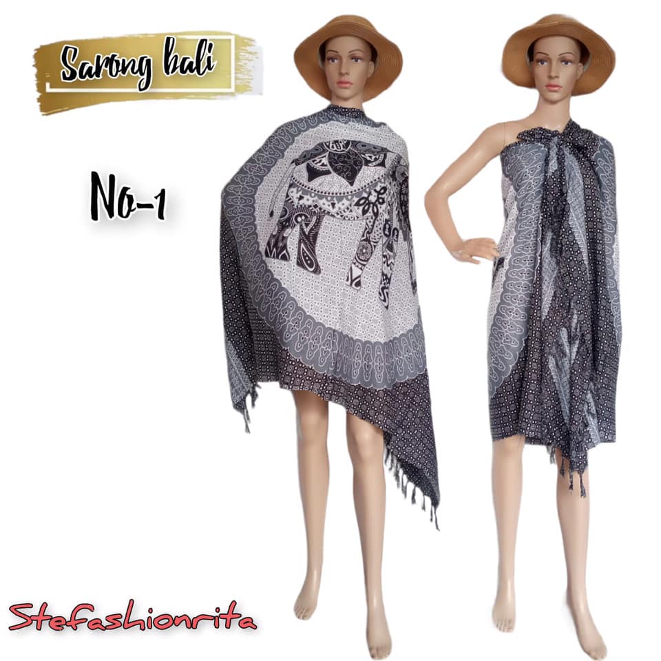 kain bali / sarong pantai bali motif gajah