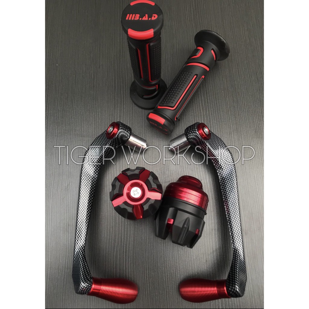 Proguard Carbon sabit + Jalu as roda + Handgrip BAD Ulir 1 paket 3macam