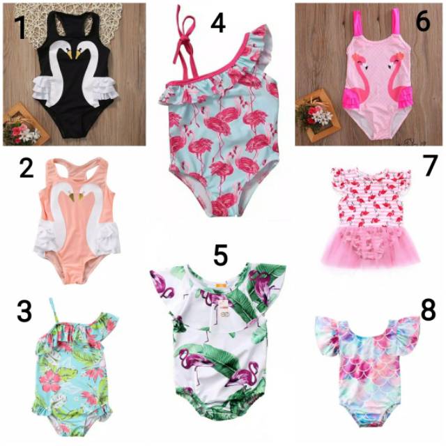  Baju  renang bayi  flamingo  mermaid 0 12 bulan bikini baby 