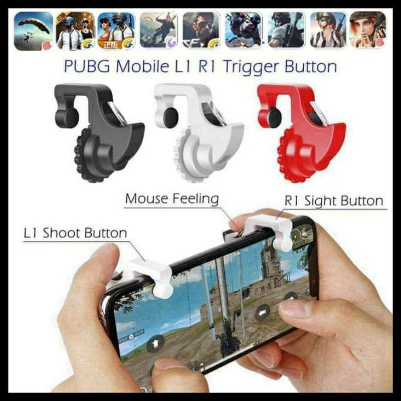 XRB TOMBOL Trigger Fire PUBG Tombol Tembak L1 R1 Shooter Controller Hp