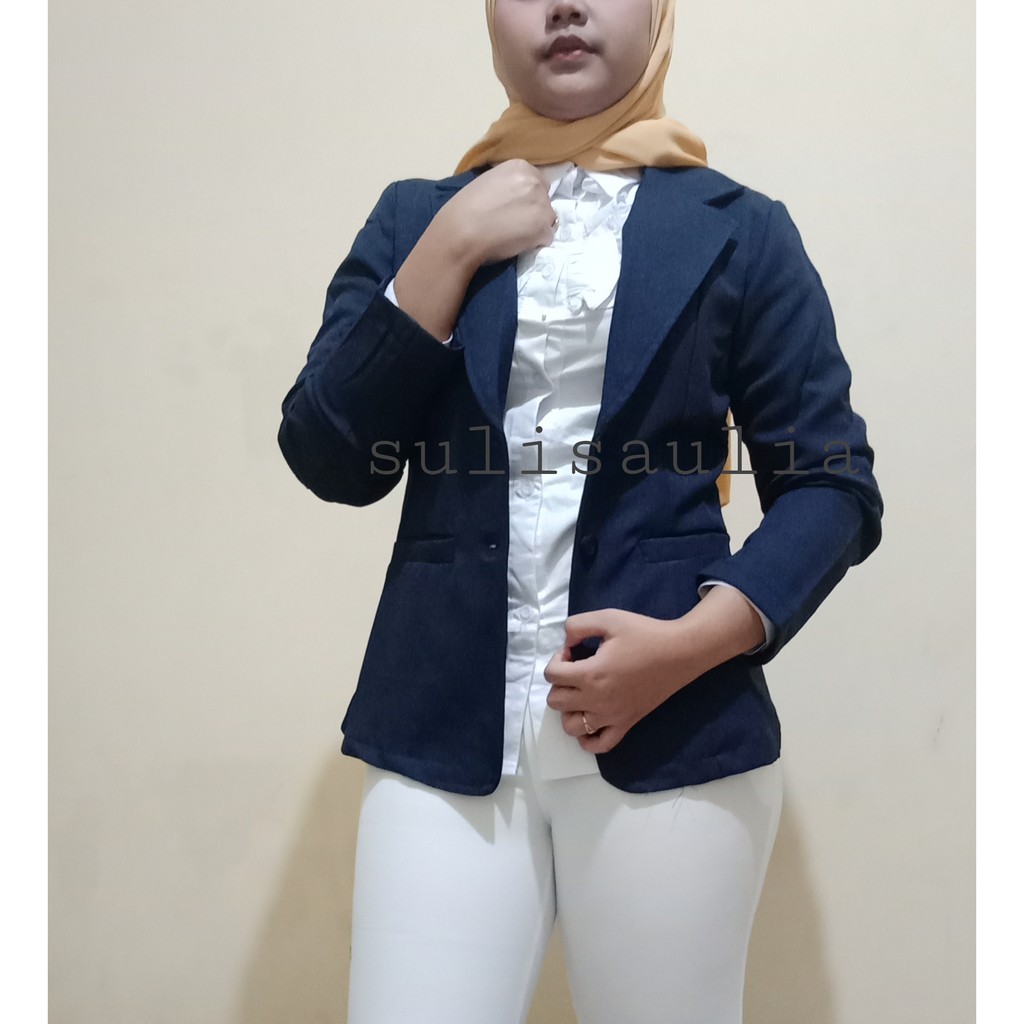 Blazer Kantor Wanita Paspol Blazerformal/jaswanita Blazer kancing dua S-5L