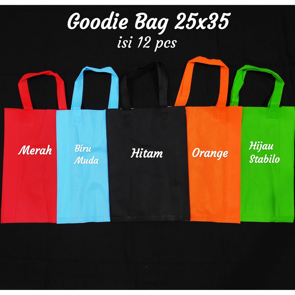 SpundBond Uk 25x35, Tas bahan, Tas Kain, Goodie Bag, Tas Sovenir, Tas Belanja