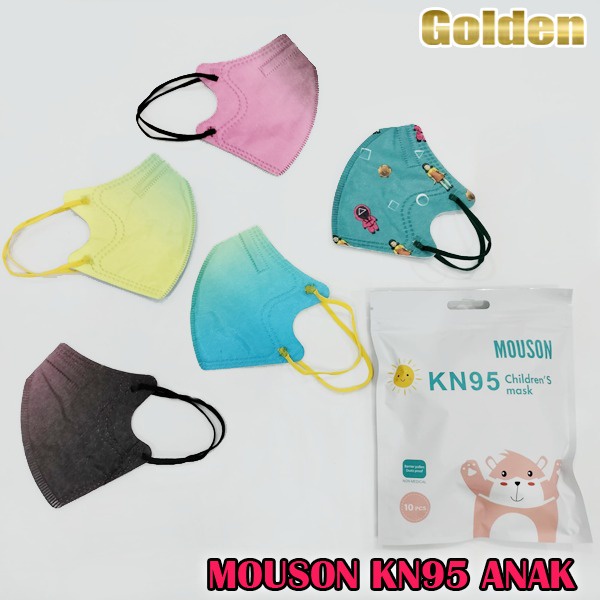 MOUSON Masker Anak KN95 Anak / Child / Kids 5ply Face Mask isi 10 pc