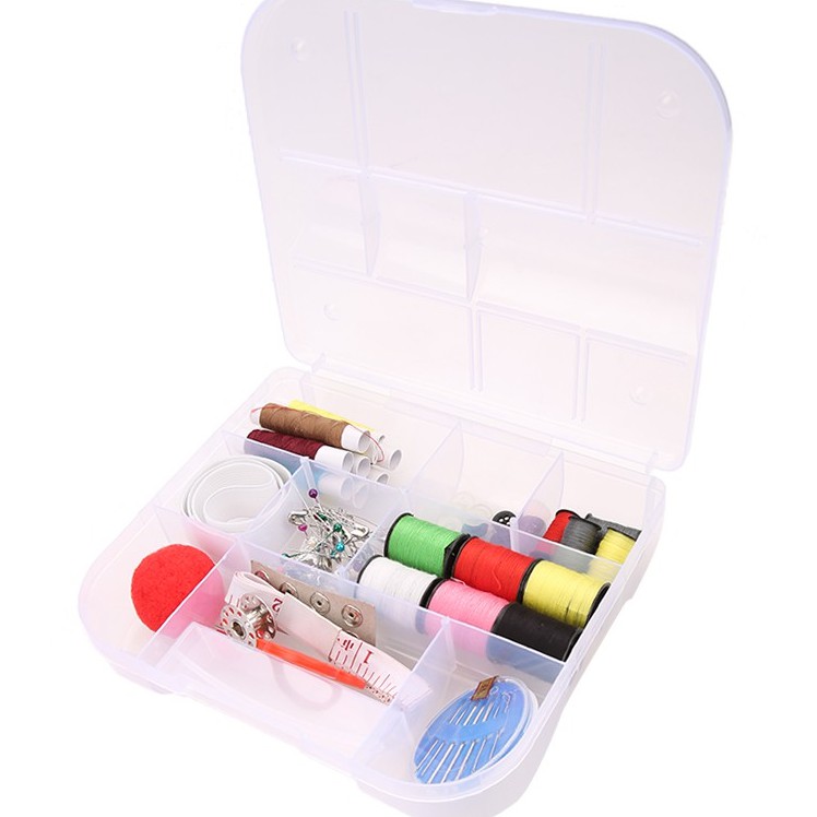 Sewing Box Kit Set - Tool Alat Jahit Menjahit dengan Box Transparent DELUXE