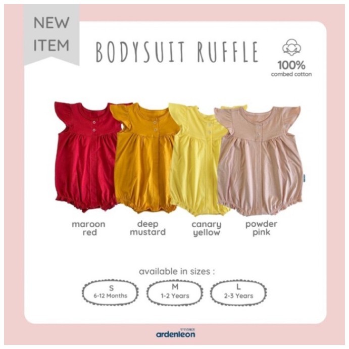 ARDENLEON  Bodysuit Ruffle 6 bulan - 3 Tahun CBKS