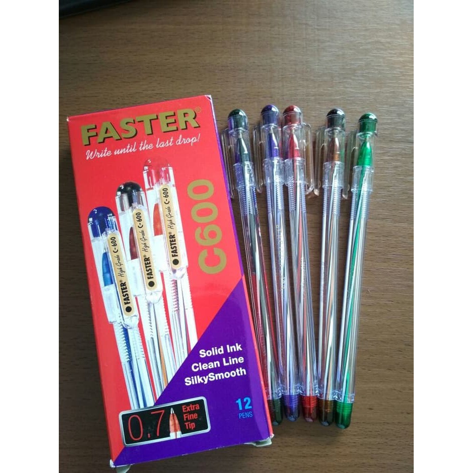 

PULPEN FASTER C600 TINTA HITAM DAN BIRU PER PCS