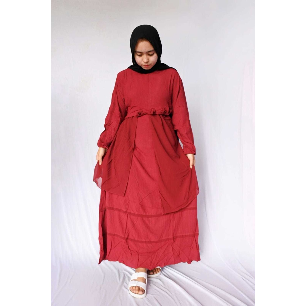 GAMIS CRINKLE / CRINKLE LONG DRESS / DESS MUSLIM WANITA